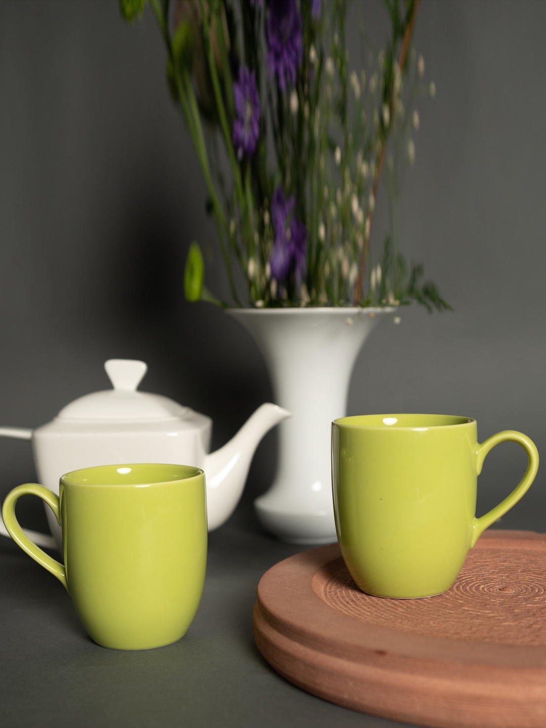 

Dankotuwa Green 2 Pcs Porcelain Coffee Mug 350 ml