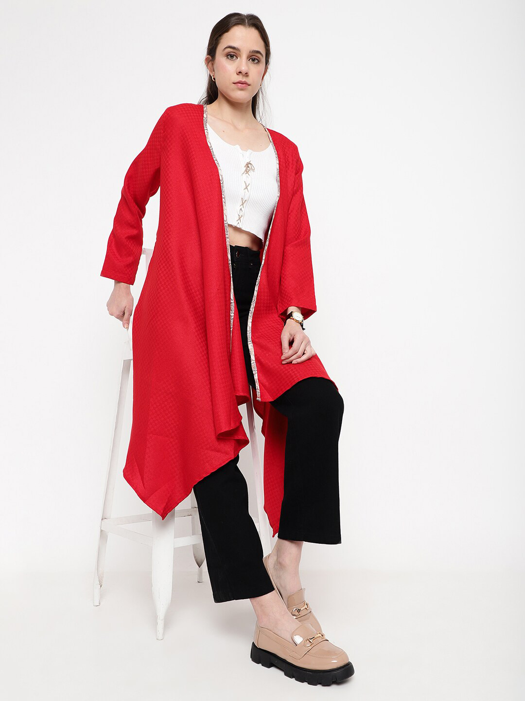 

Be Indi Women Red Shrug