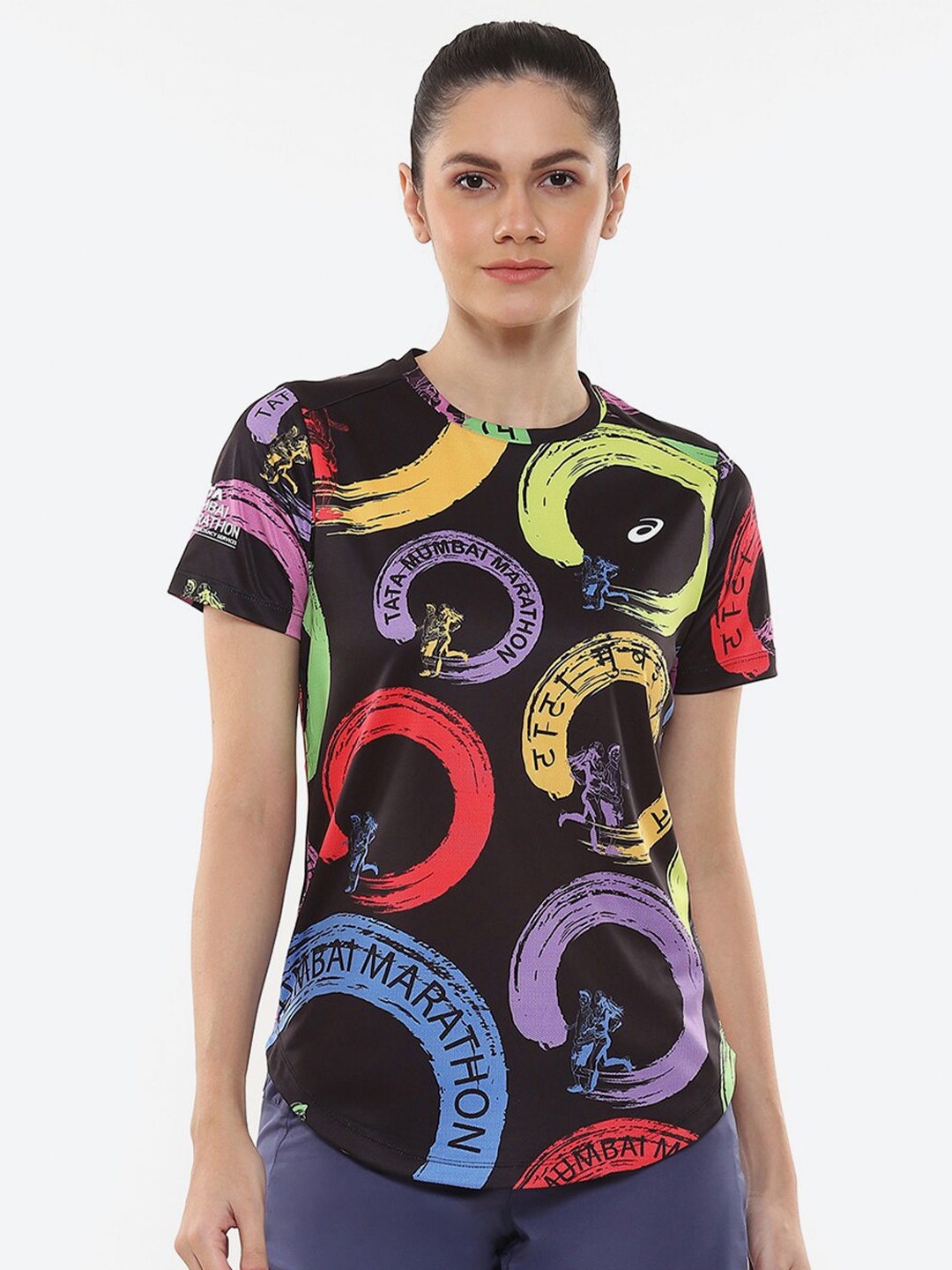 

ASICS Women Black TMM 2024 SM Graphic SS T-Shirt