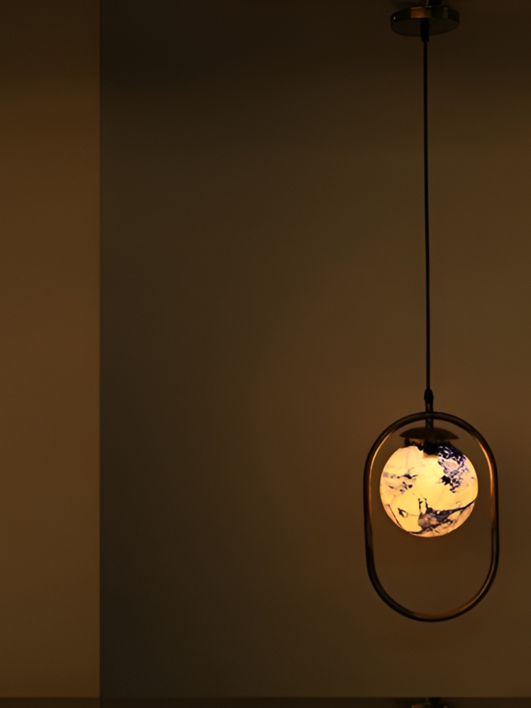 

Afast White & Violet Printed Glass Ceiling Lamp
