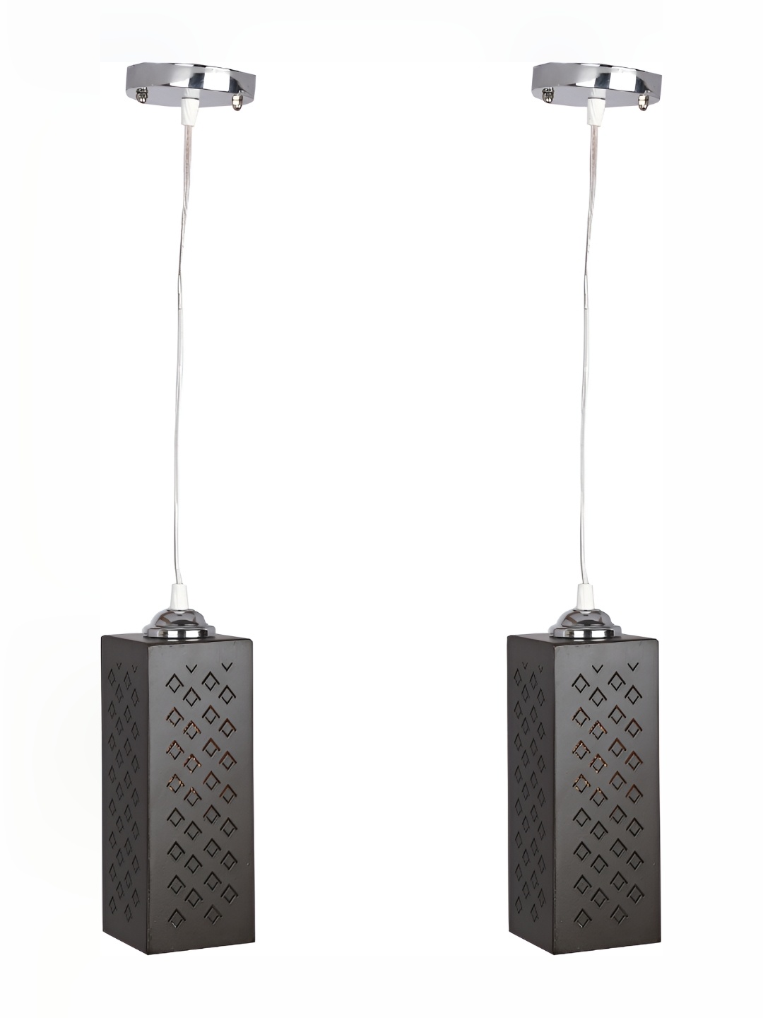 

Afast Black 2 Pieces Textured Wooden Ceiling Lamps