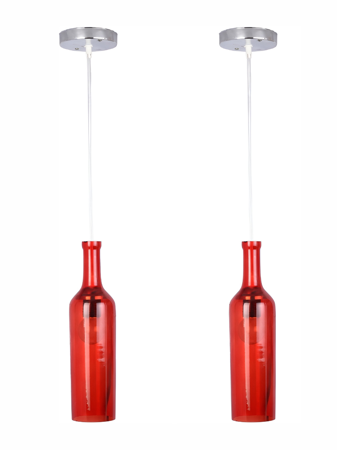 

Afast Transparent & Red 2 Pieces Abstract Shaped Hanging Ceiling Lamps