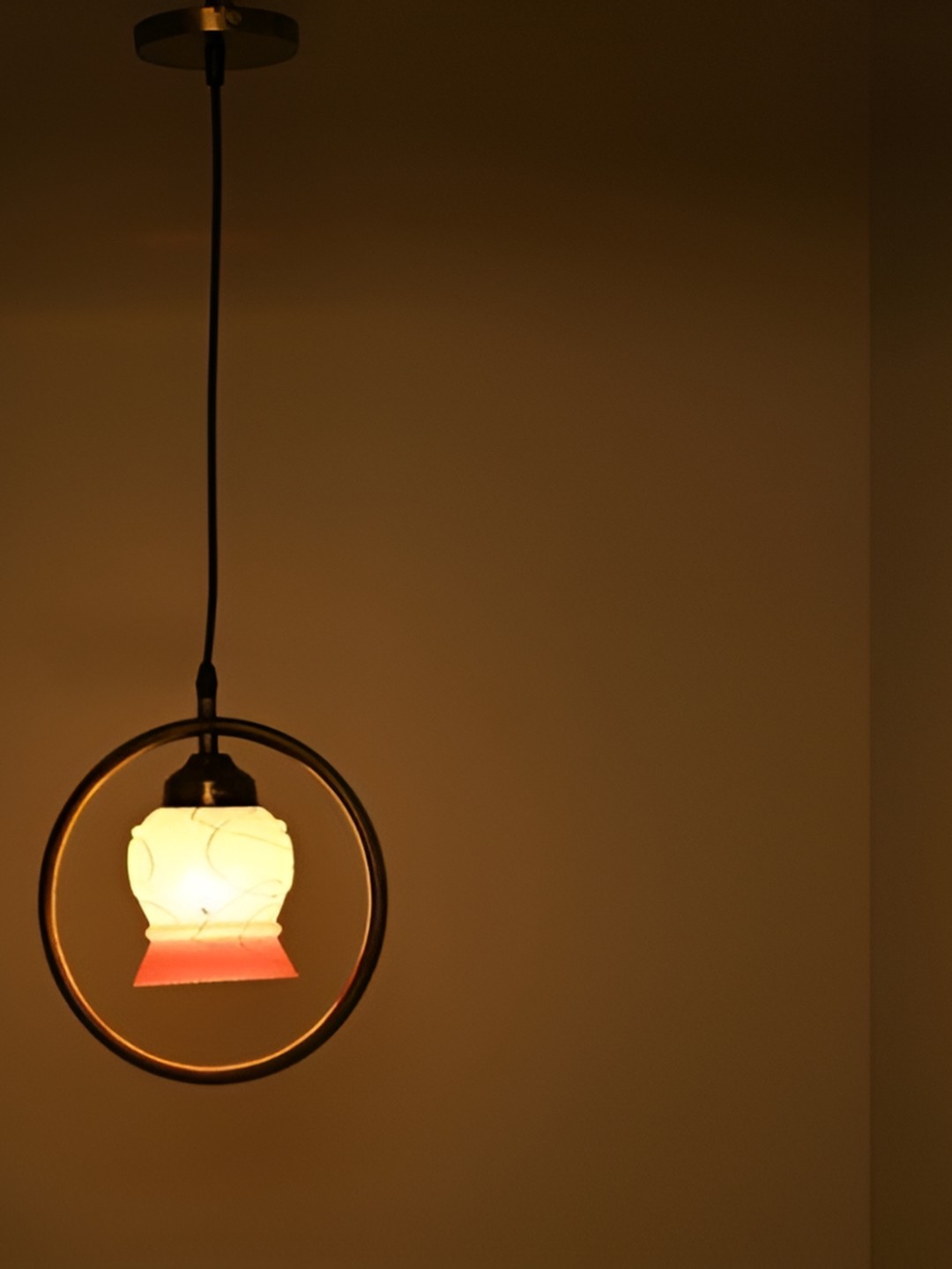

Afast White & Pink Printed Abstract Shaped Hanging Ceiling Lamp