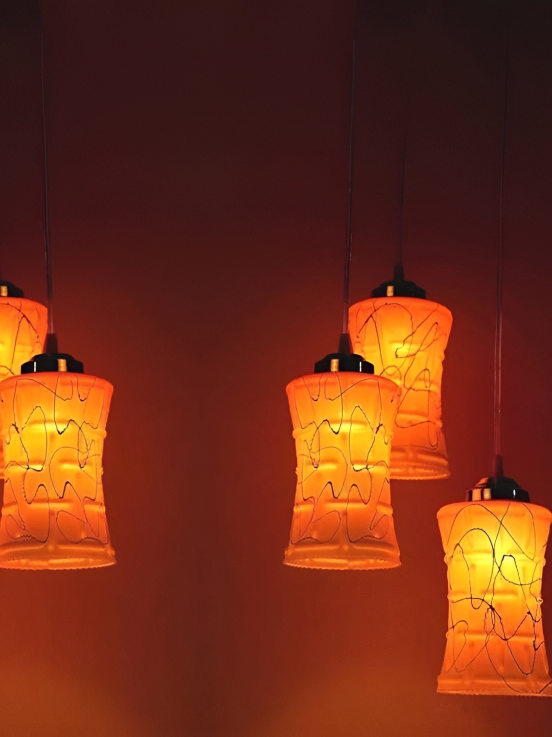

Afast Orange 6 Pieces Glass Ceiling Lamp