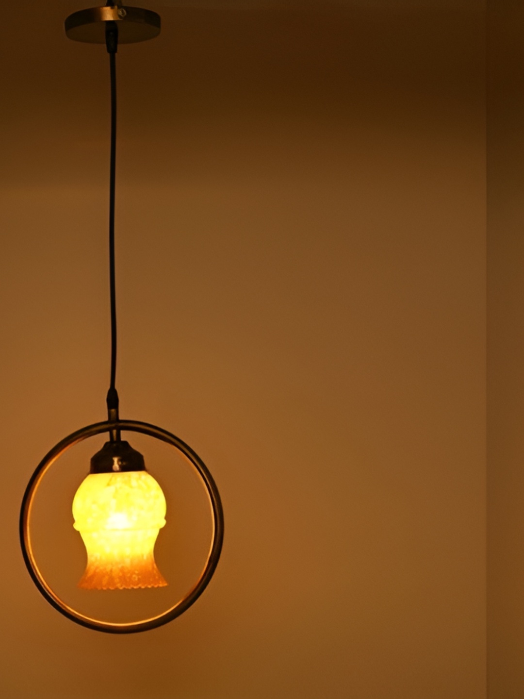 

Afast Yellow Printed Frustum Shaped Hanging Ceiling Lamp