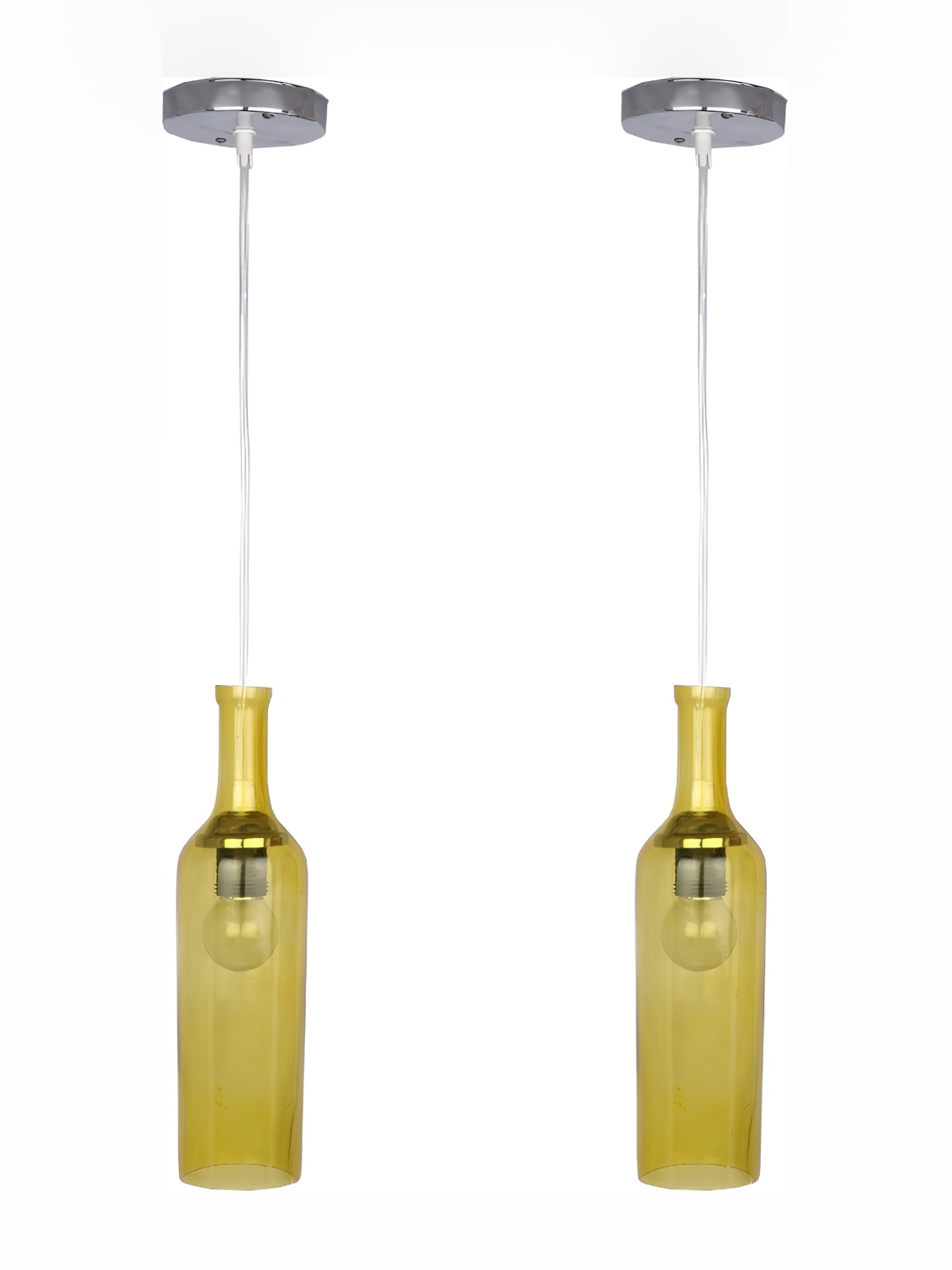 

Afast Yellow 2 Pieces Glass Abstract Shaped Hanging Ceiling Lamp