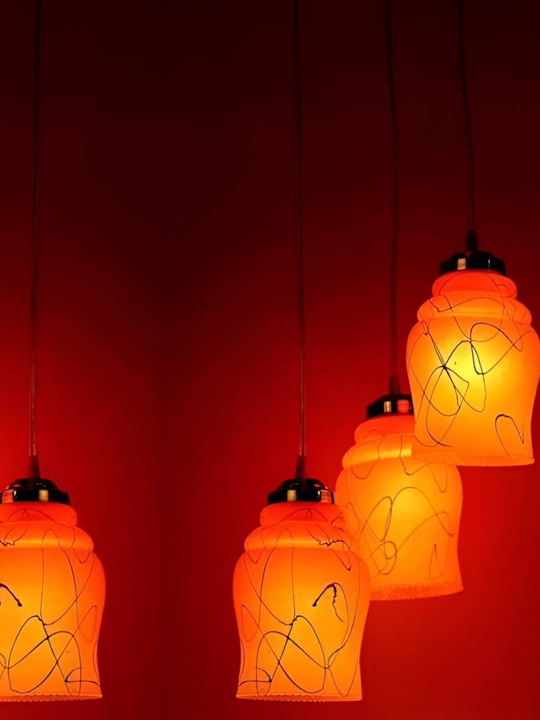 

Afast Orange Glass Ceiling Lamp