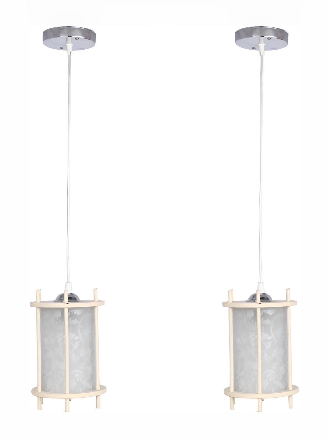 

Afast White 2 Pieces Printed Glass Ceiling Lamps