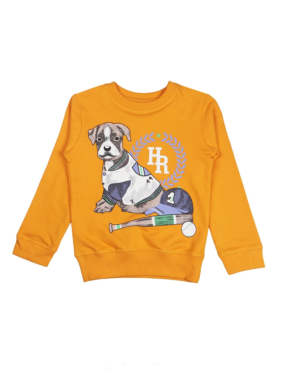 

BAESD Boys Graphic Printed Pure Cotton Pullover Sweatshirt, Yellow