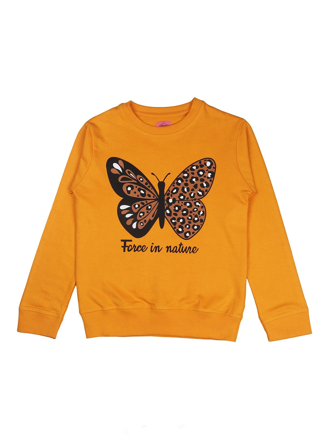 

BAESD Girls Graphic Printed Pure Cotton Pullover Sweatshirt, Yellow
