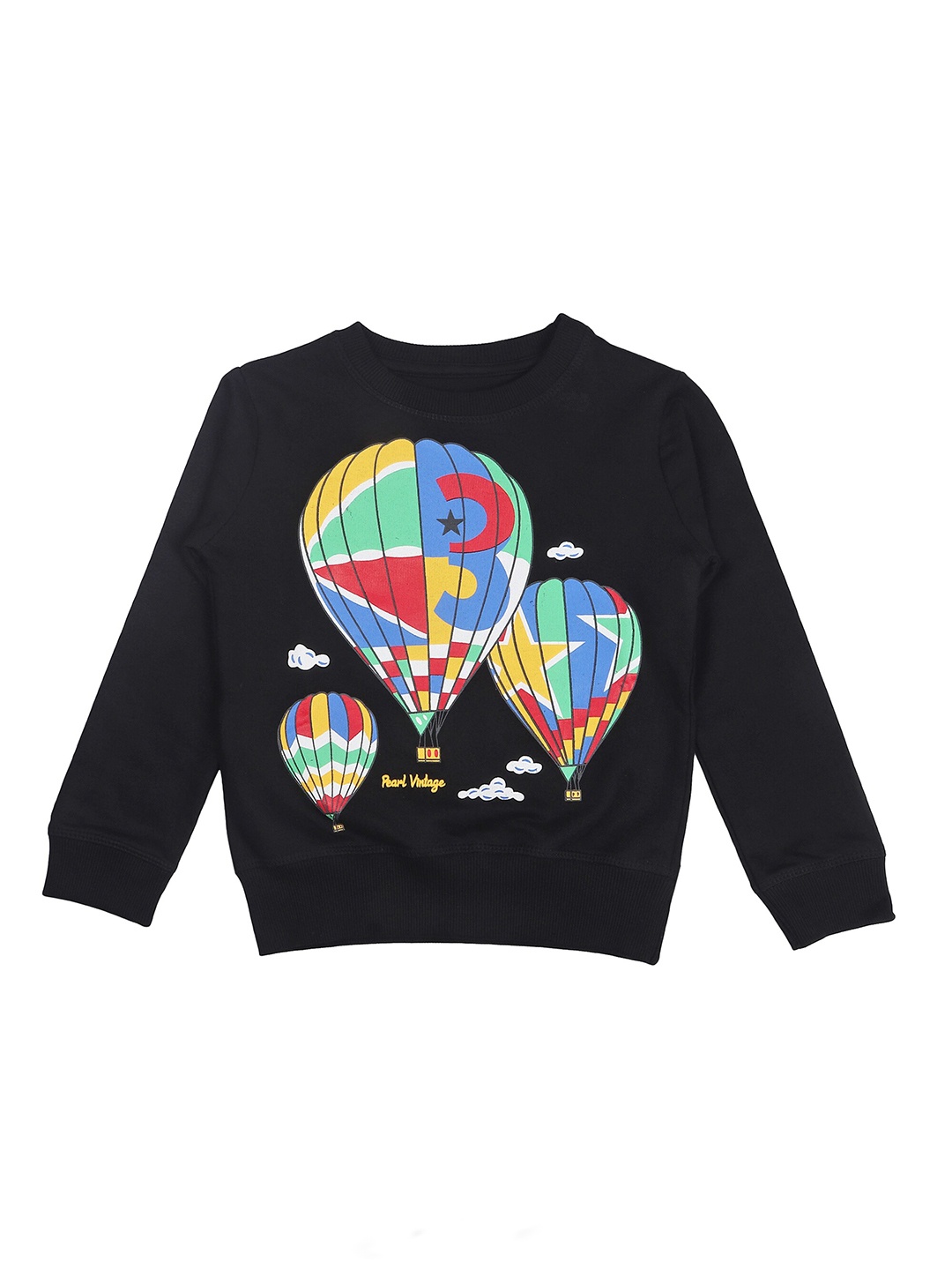 

BAESD Boys Graphic Printed Pure Cotton Pullover Sweatshirt, Black