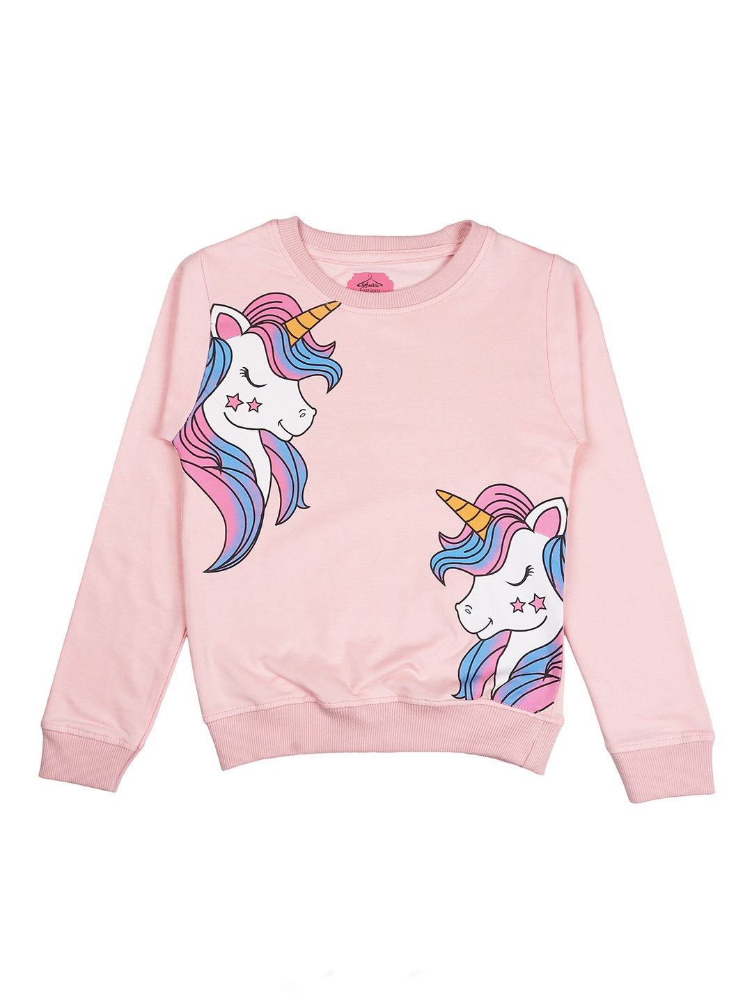 

BAESD Girls Graphic Printed Pure Cotton Pullover Sweatshirt, Pink