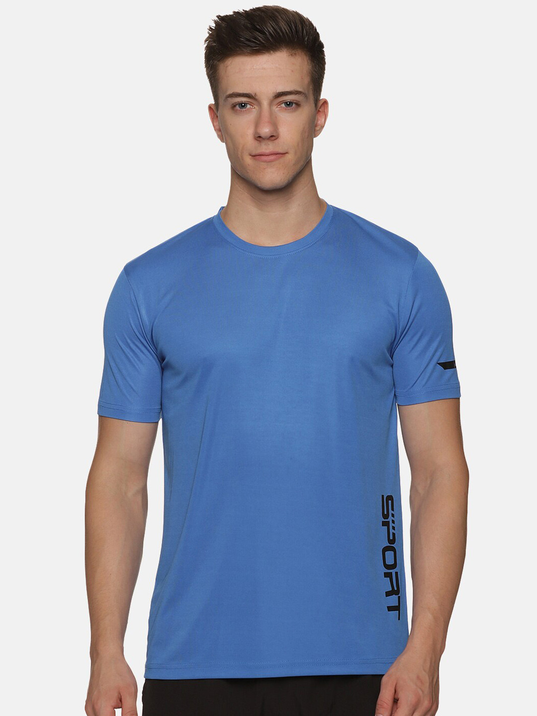 

BAESD Regular Fit Round Neck Sports T-Shirt, Blue