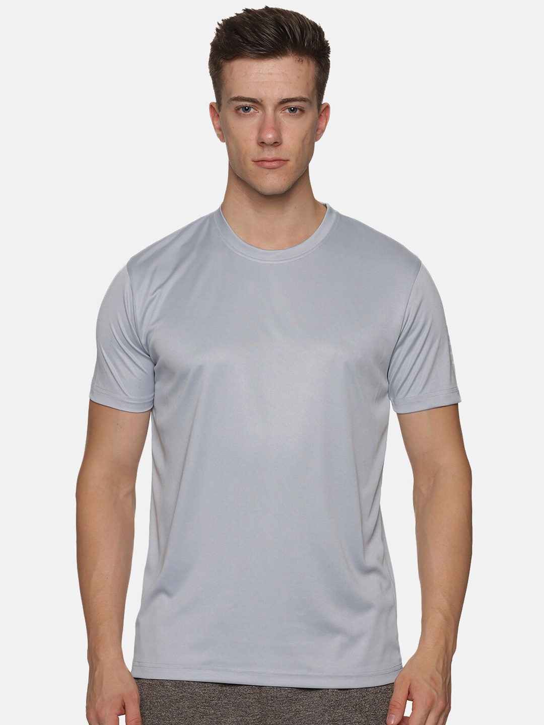 

BAESD Regular Fit Round Neck Sports T-Shirt, Grey