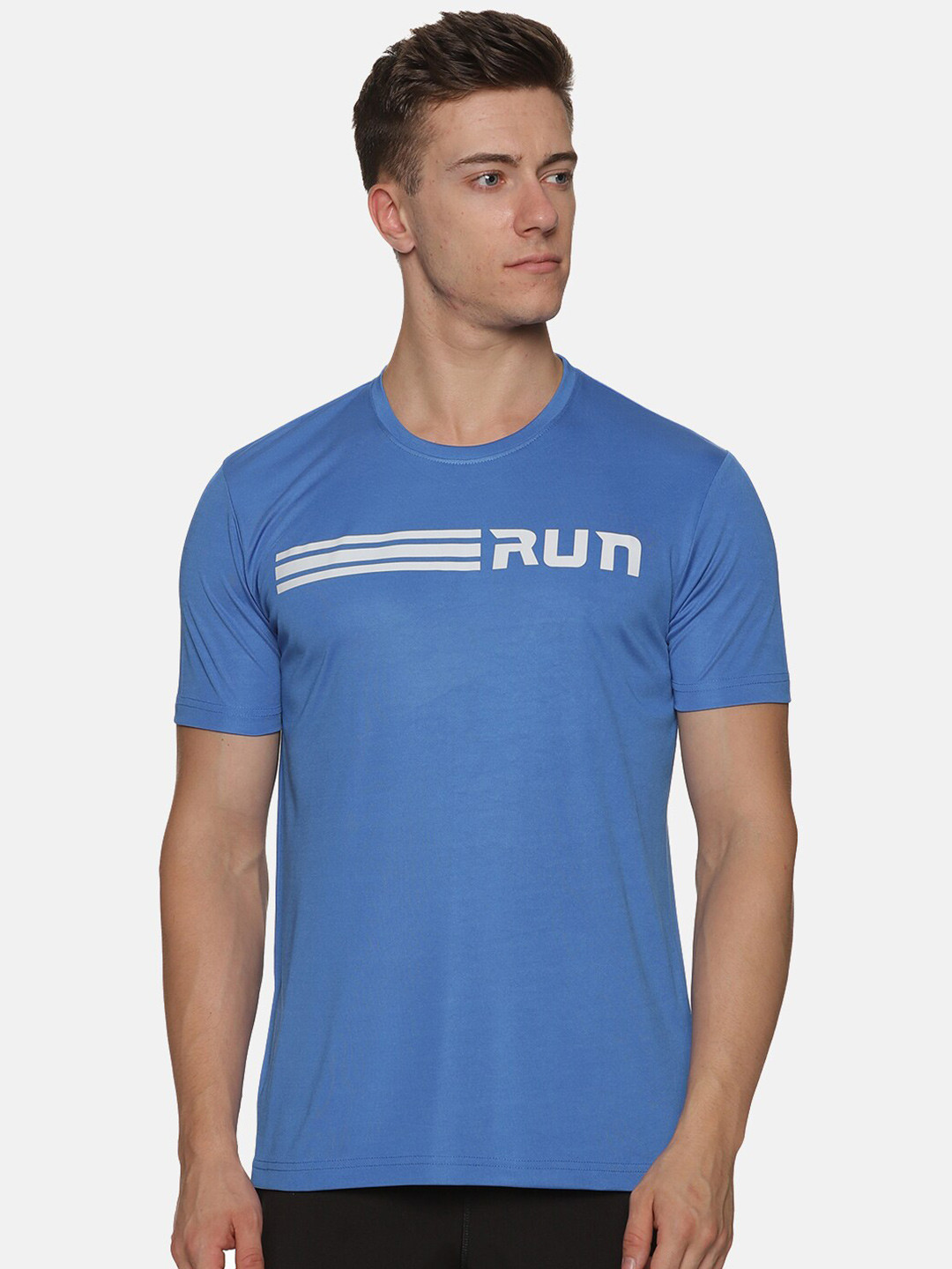 

BAESD Regular Fit Round Neck Sports T-Shirt, Blue