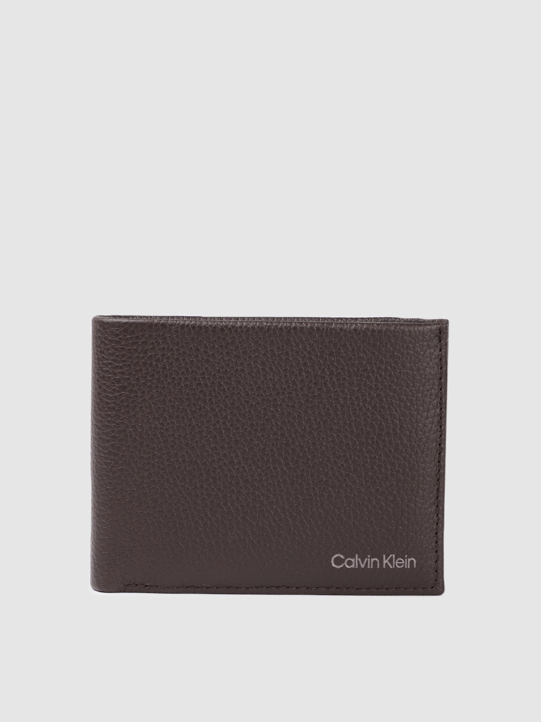 

Calvin Klein Men Leather RFID Two Fold Wallet, Brown