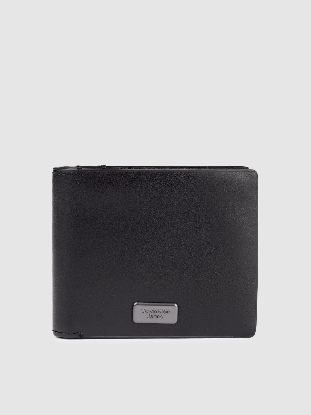 

Calvin Klein Men Leather Two Fold Wallet, Black