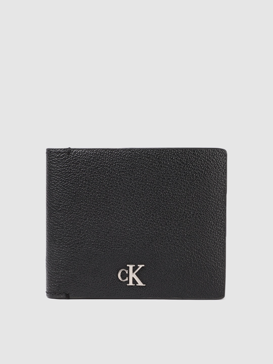 

Calvin Klein Men Leather RFID Two Fold Wallet, Black