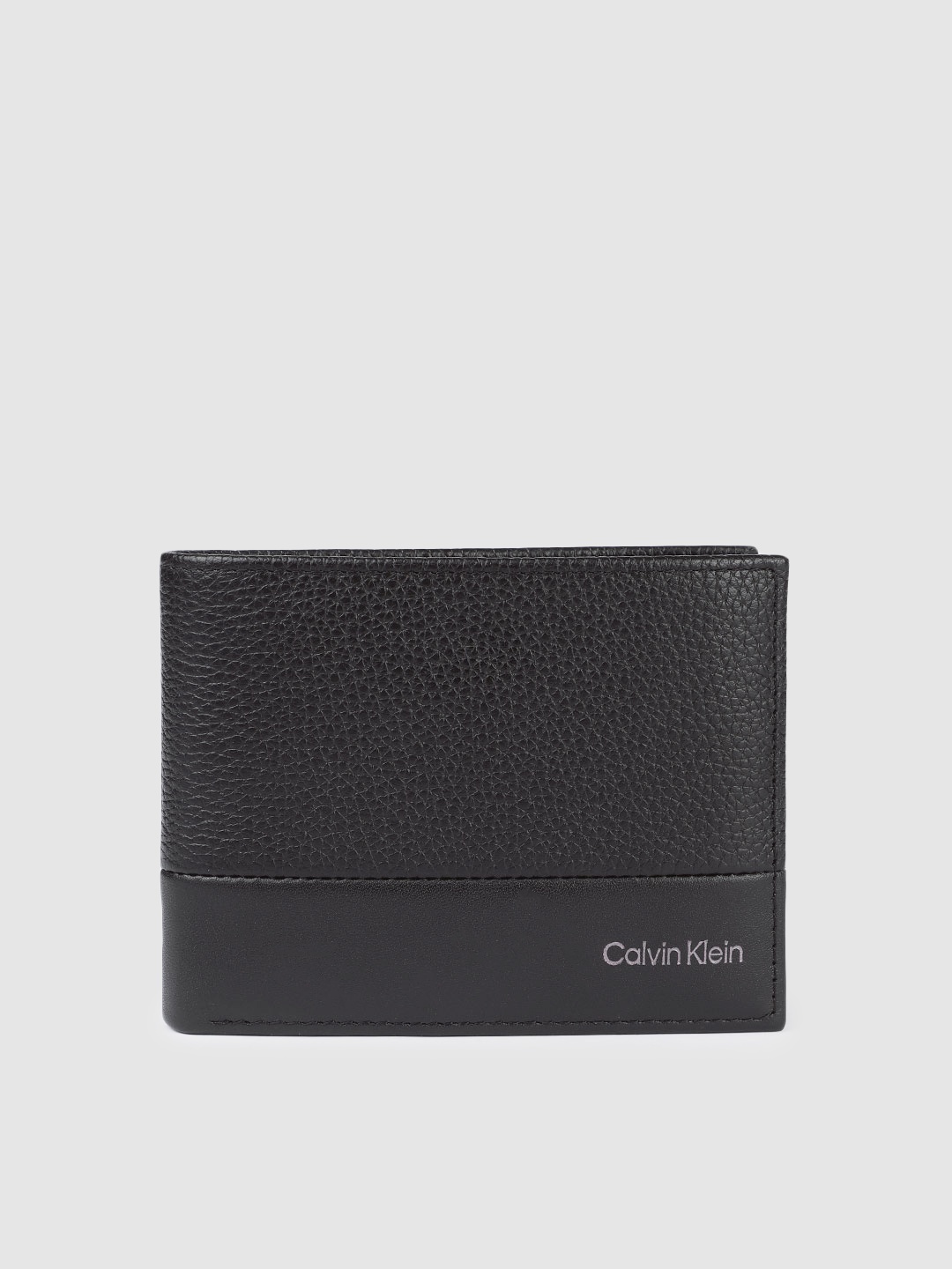

Calvin Klein Men Leather Two Fold Wallet, Black