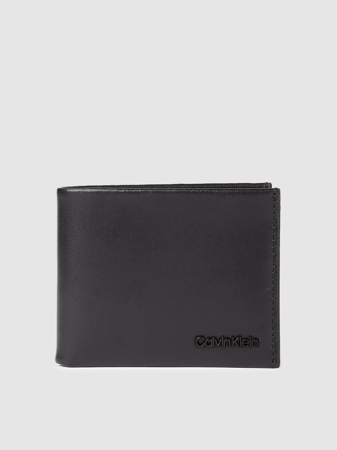 

Calvin Klein Men Leather Two Fold Wallet, Black
