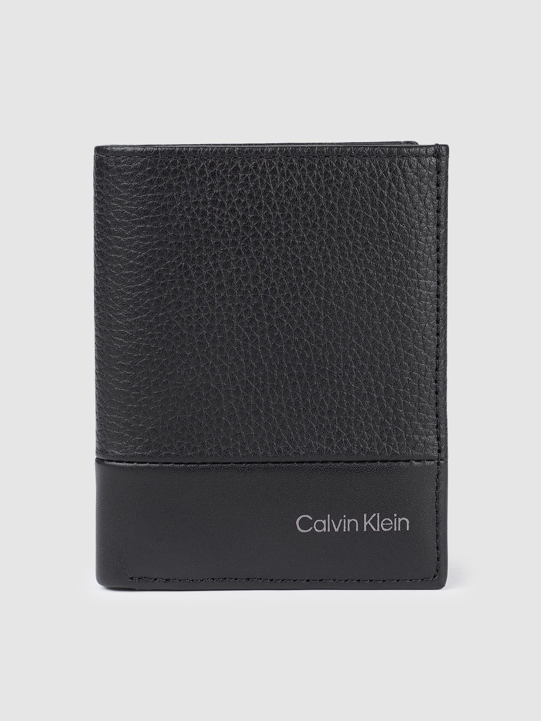 

Calvin Klein Men Leather Two Fold Wallet, Black