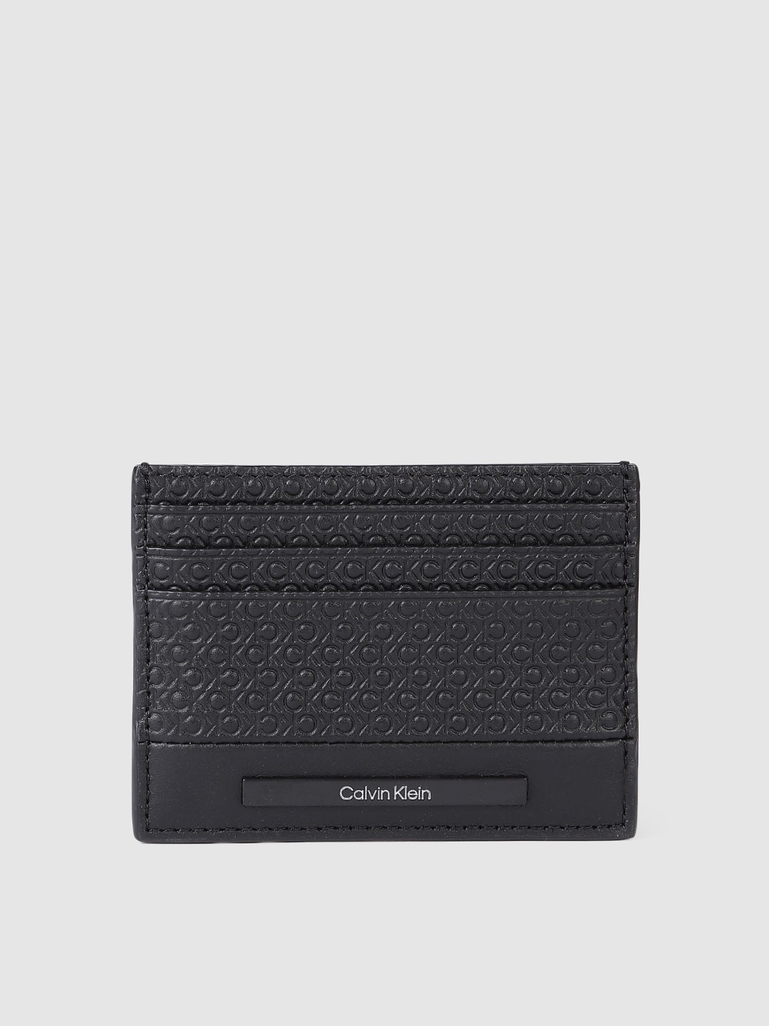 

Calvin Klein Men Textured Leather Card Holder, Black