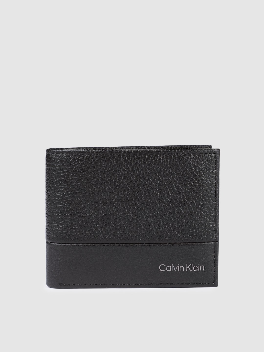 

Calvin Klein Men Leather Two Fold Wallet, Black