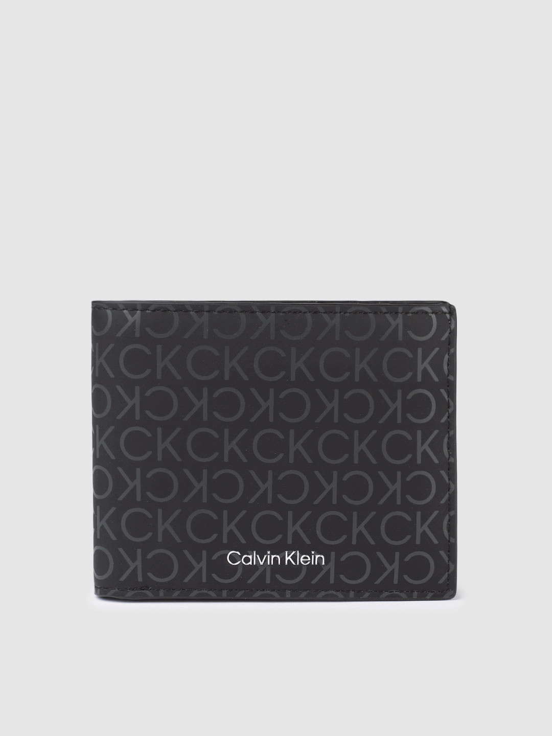 

Calvin Klein Men Brand Logo Printed Two Fold Wallet, Black