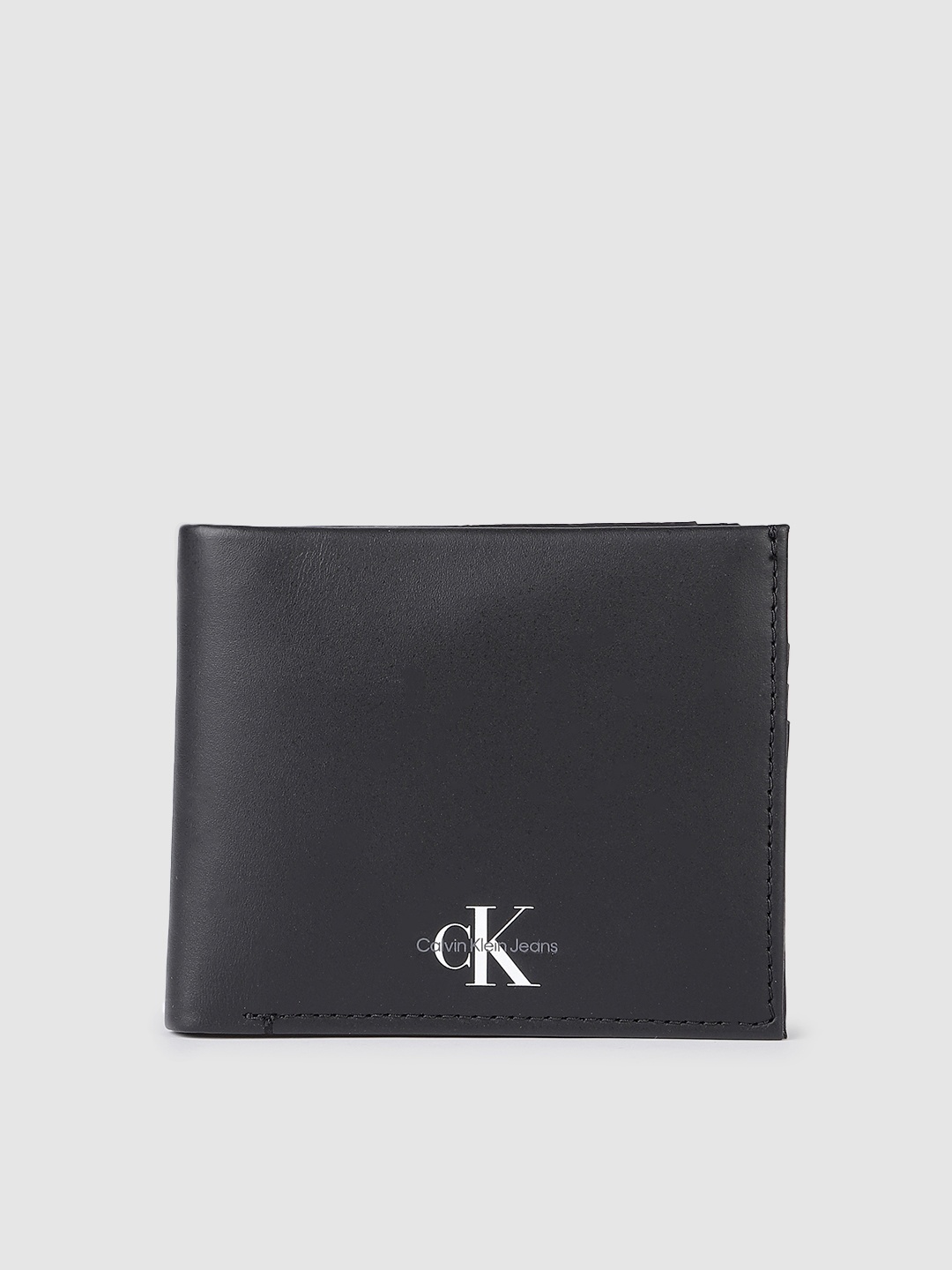 

Calvin Klein Men Solid Leather Two Fold Wallet, Black