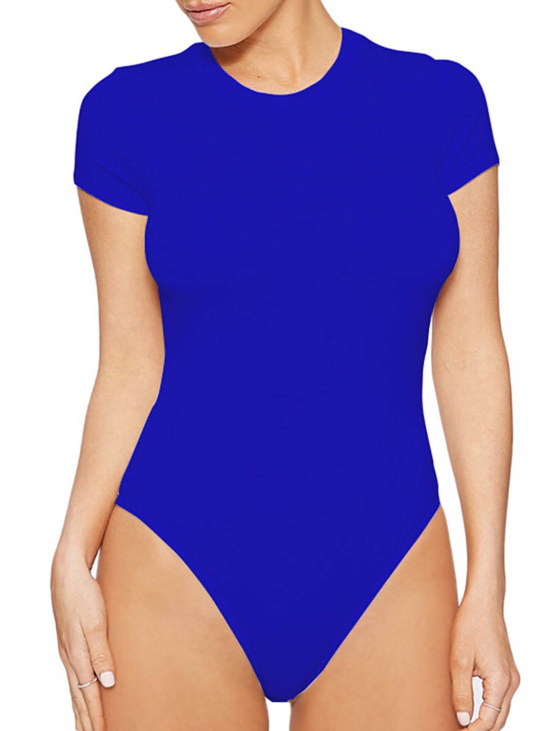 

LULU & SKY Round Neck Bodysuit, Blue