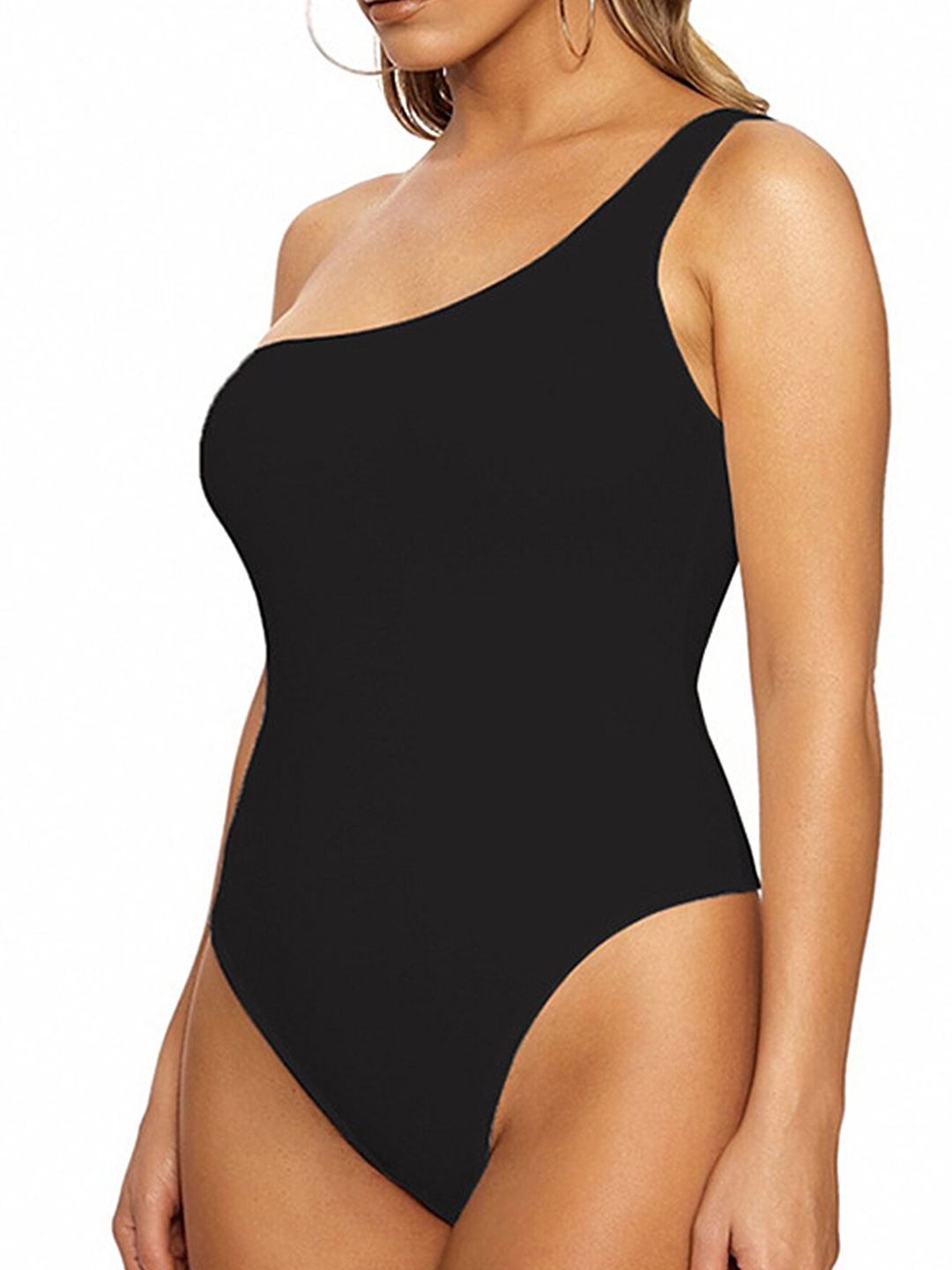 

LULU & SKY One Shoulder Bodysuit, Black