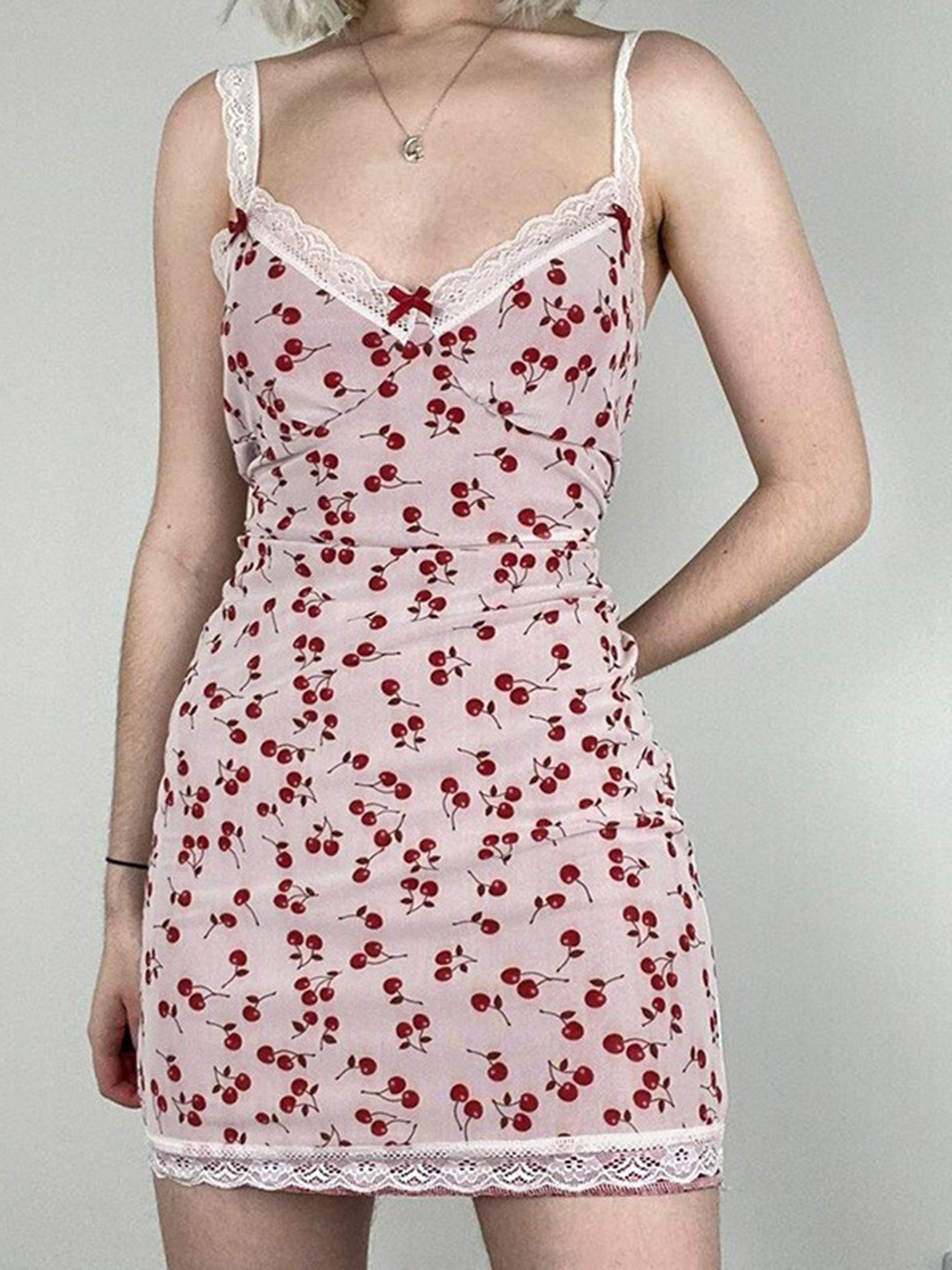 

StyleCast Pink Floral Printed Lace Inserts Sheath Mini Dress