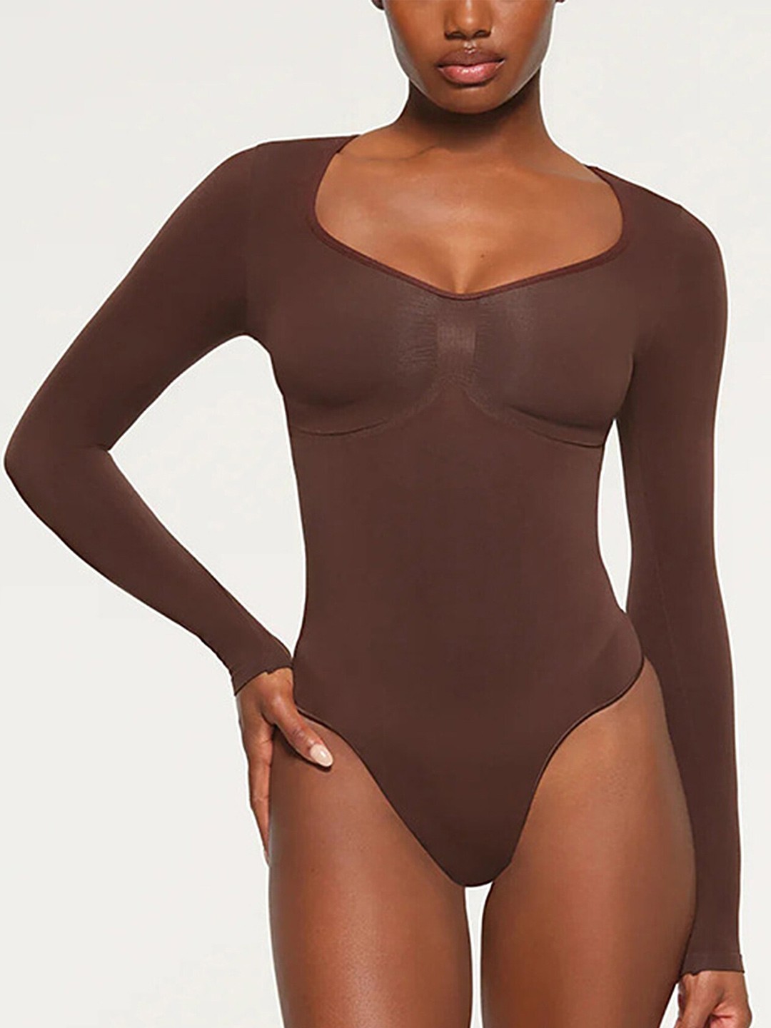 

LULU & SKY Sweetheart Neck Tank Top, Coffee brown