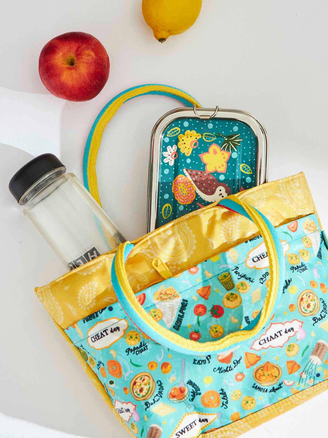

Chumbak Cheat Day Sweet Day Printed Lunch Bag, Yellow