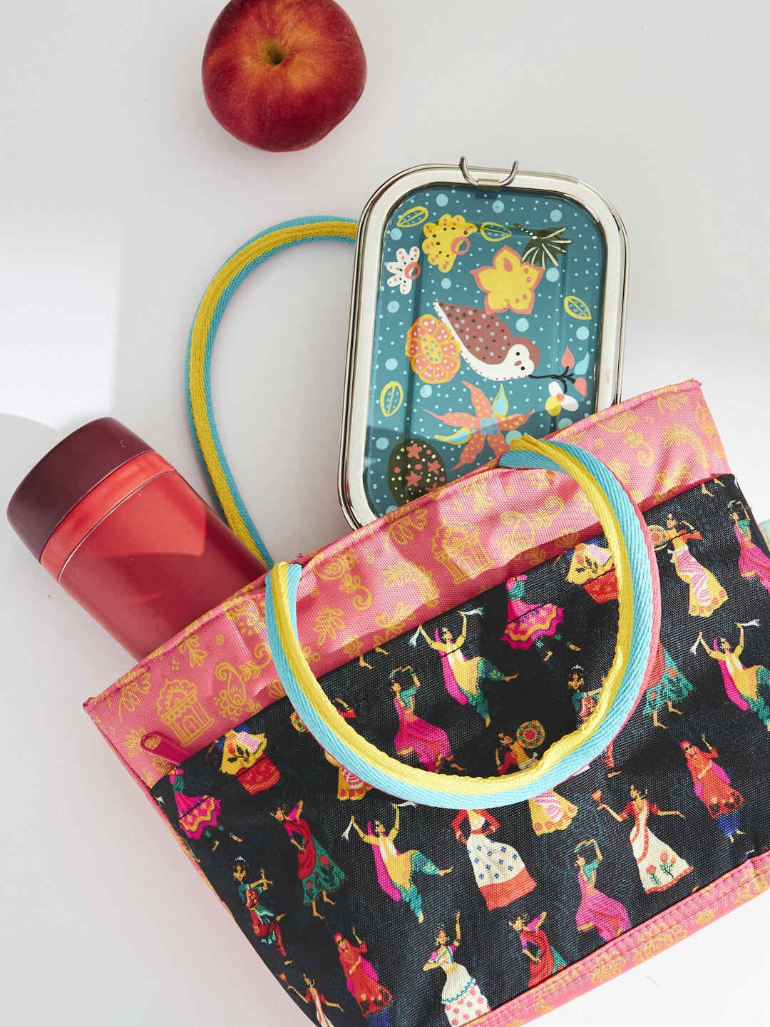 

Chumbak Floral Printed Handheld Bag, Pink