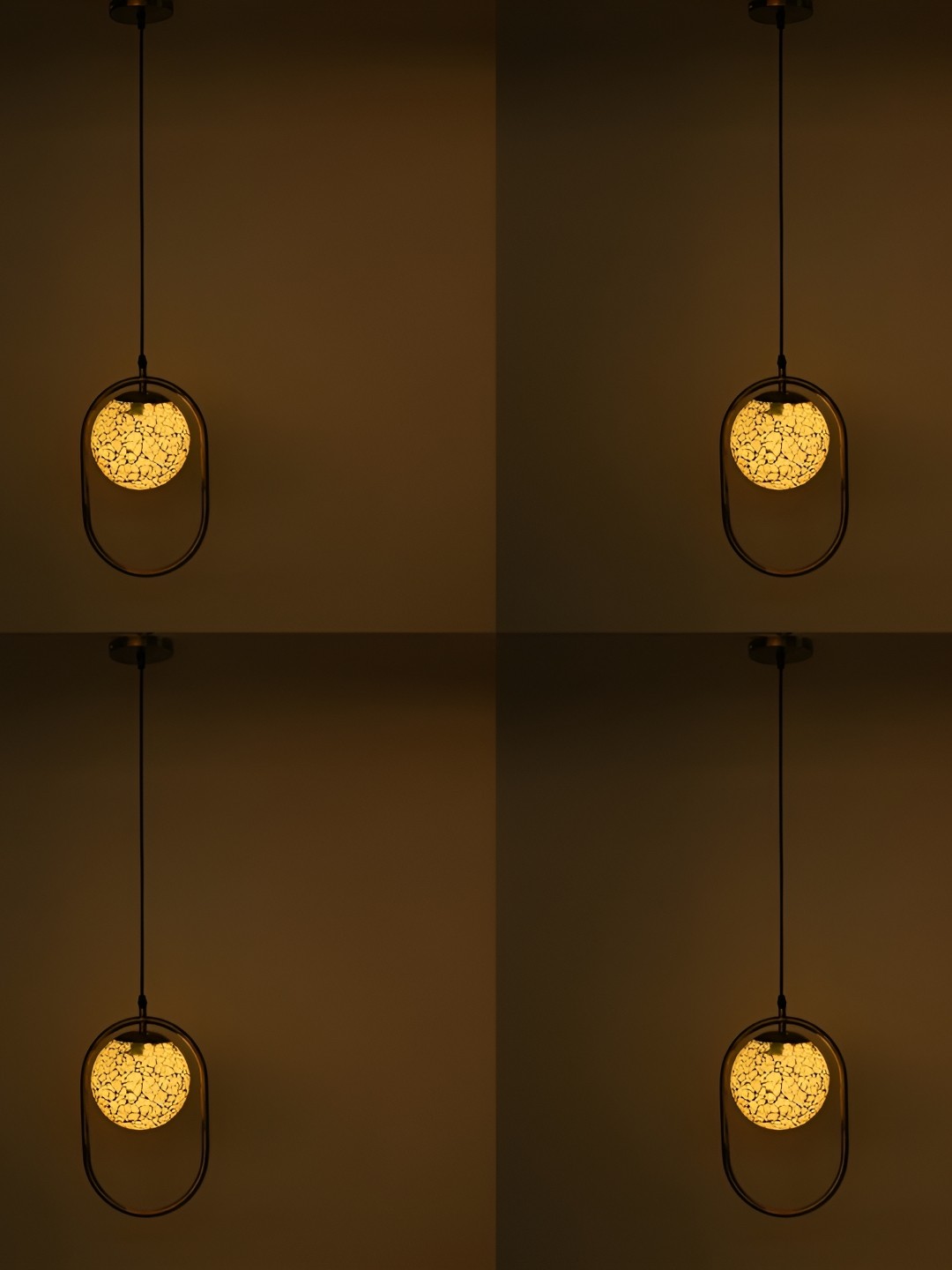 

Afast Gold Toned Glass Ceiling Lamp