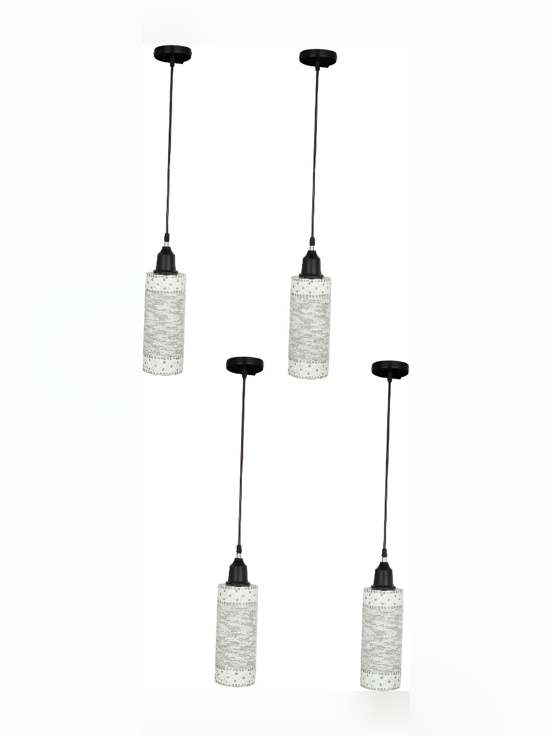 

Afast White 4 Pieces Printed Glass Ceiling Lamps