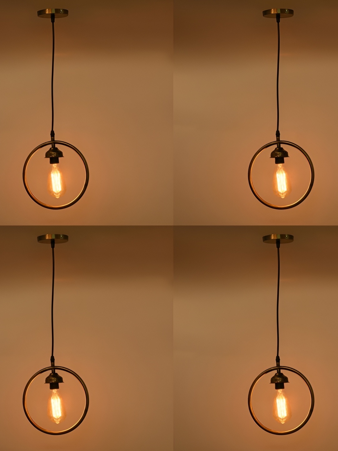 

Afast Transparent 4 Pieces Glass Bell Ceiling Lamps
