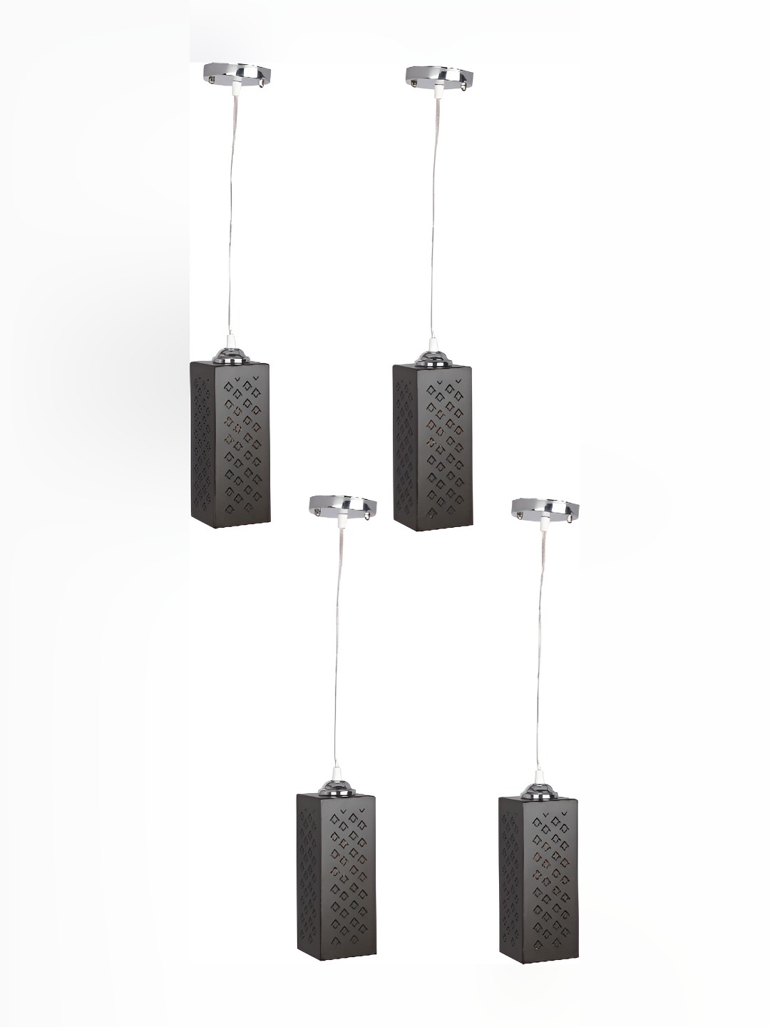 

Afast Black 2 Pieces Textured Glass Ceiling Lamps