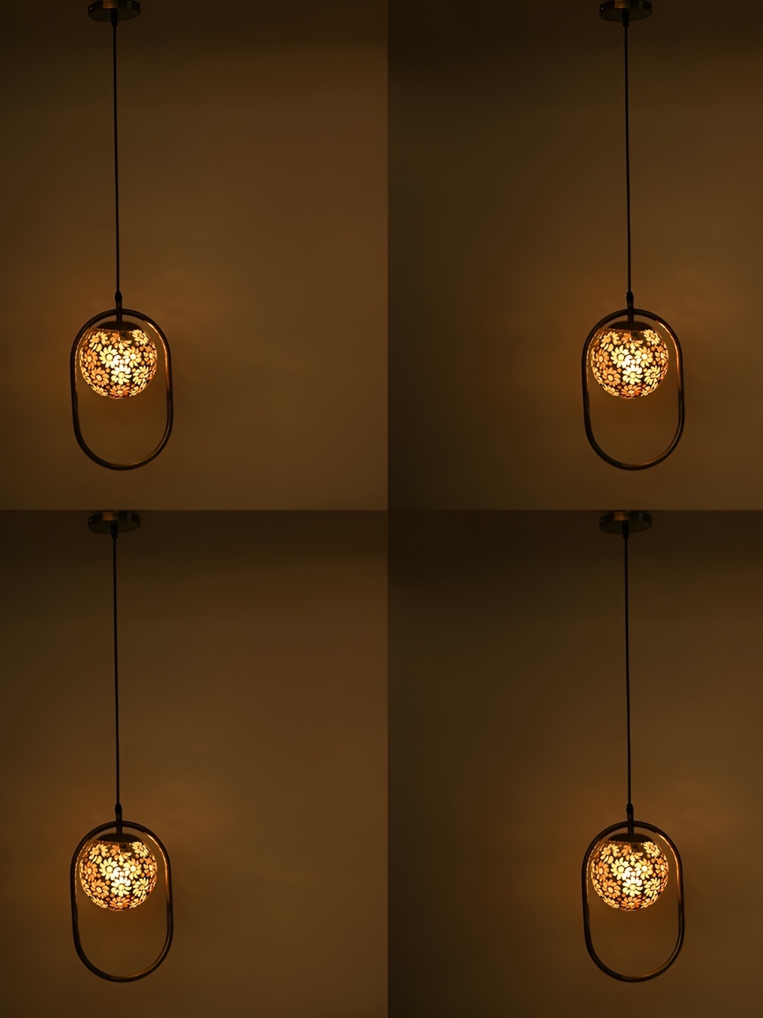 

Afast Gold Toned Glass Ceiling Lamp
