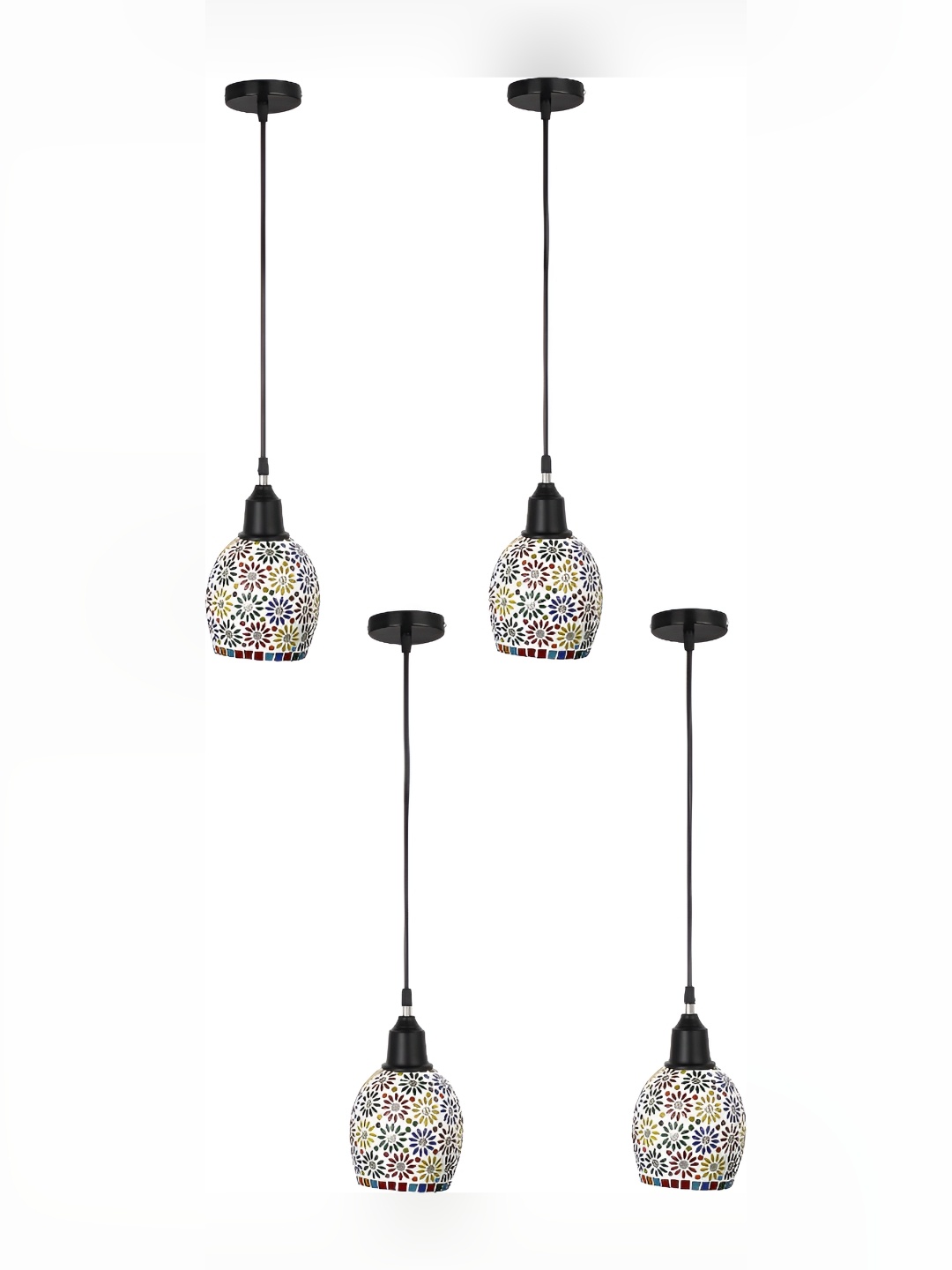 

Afast Brown & White 2 Pieces Iron Printed Abstract Shaped Hanging Ceiling Lamp
