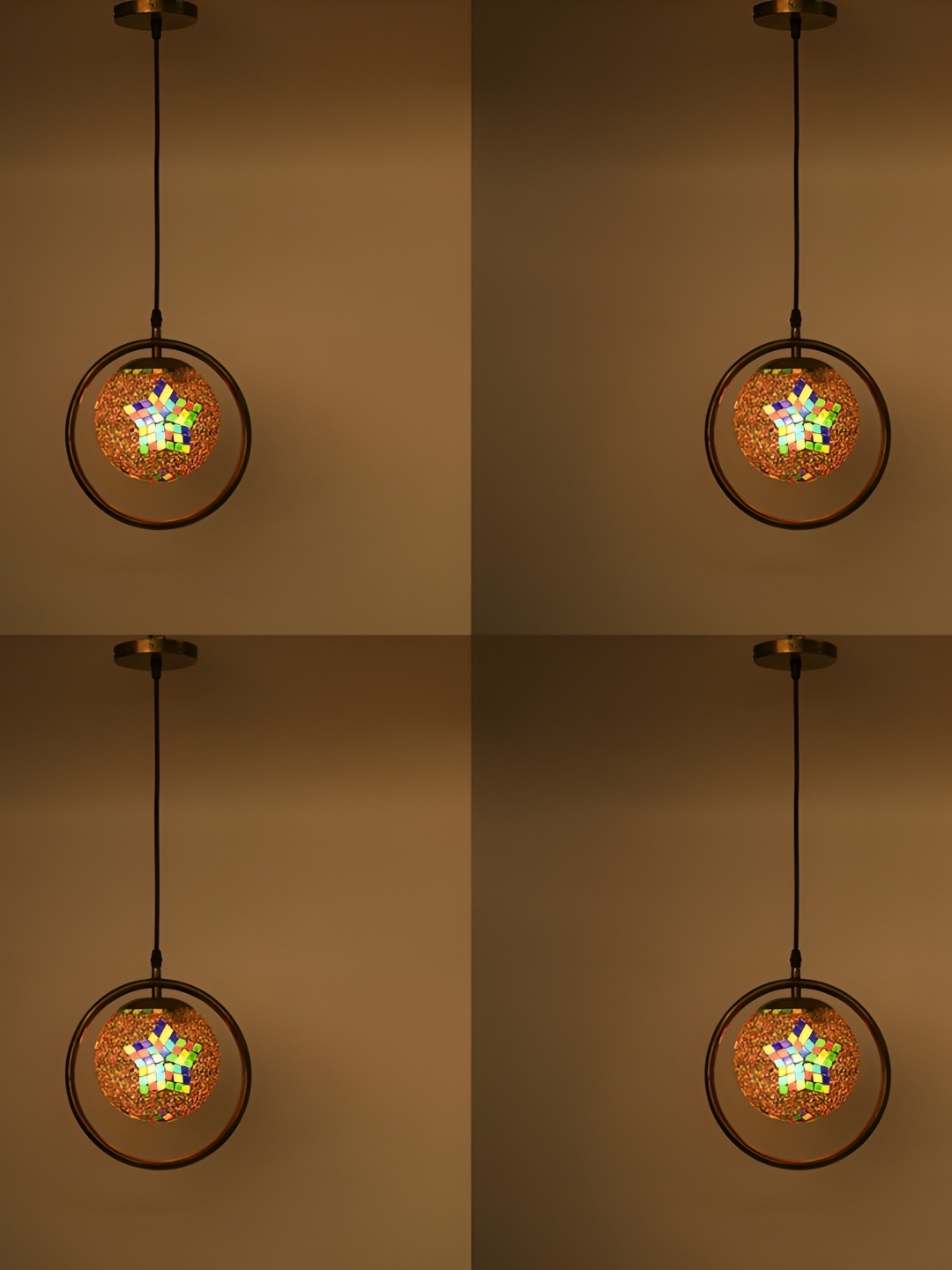 

Afast Brown & Green 4 Pieces Glass Ceiling Lamp