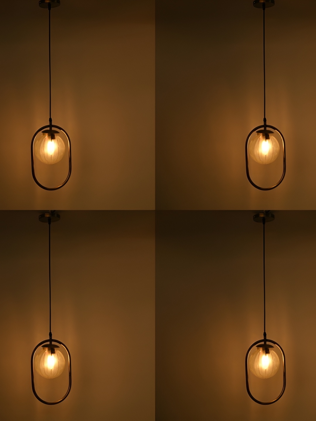 

Afast Gold Toned Glass Ceiling Lamp