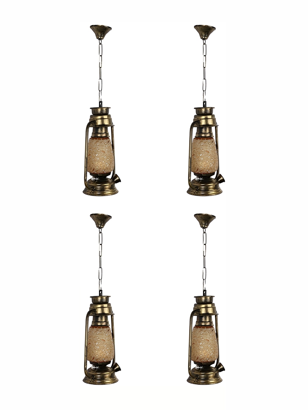 

Afast Gold-Toned Glass Ceiling Lamp