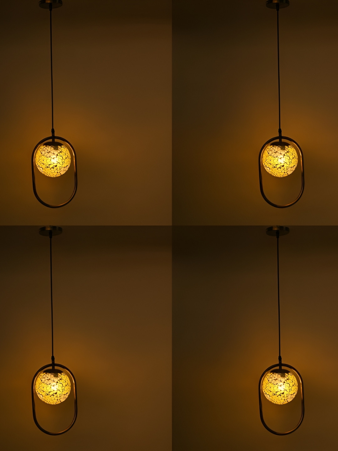 

Afast Gold Toned Glass Ceiling Lamp