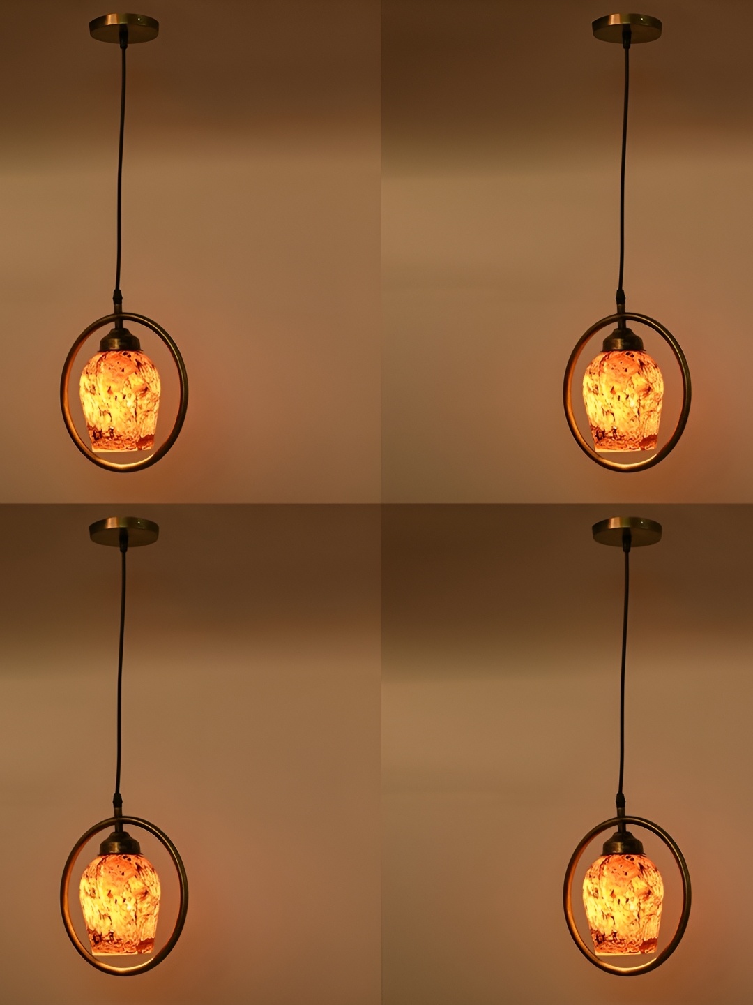 

Afast Yellow 4 Pieces Glass Ceiling Lamp