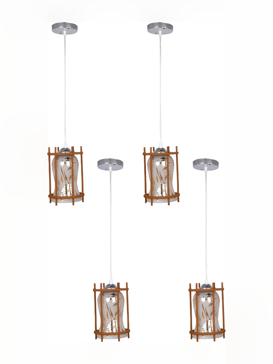

Afast White & Brown 4 Pieces Glass Ceiling Lamp