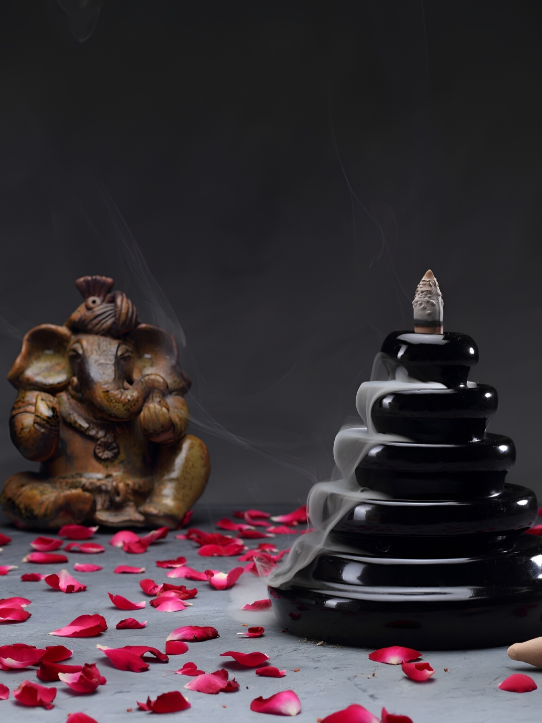 

BODHI HOUSE Black Eco-Friendly Backflow Burner Fountains