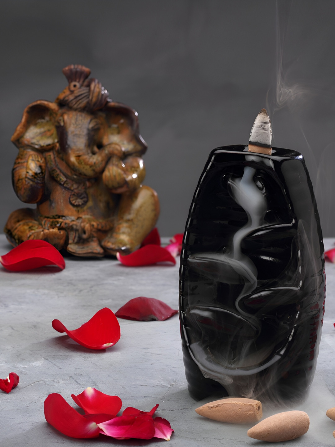 

BODHI HOUSE Black Eco-Friendly Backflow Burner Fountains
