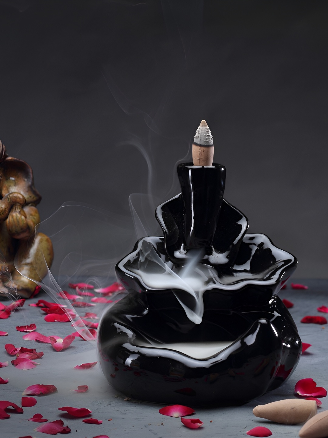 

BODHI HOUSE Black Eco-Friendly Backflow Burner Fountains